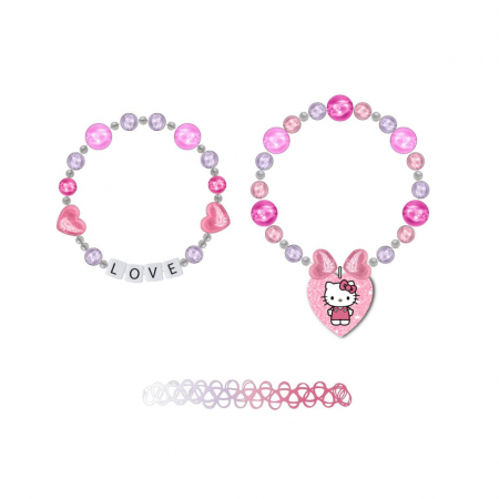 Cadouri si accesorii diverse - Set 3 bratari colorate pentru fete, Hello Kitty