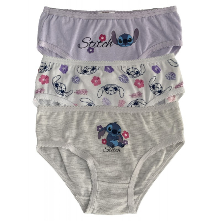 Lenjerie intima copii - Set 3 chiloti bumbac pentru fete, Lilo & Stitch