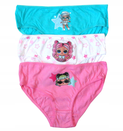 Lenjerie intima copii - Set 3 chiloti bumbac pentru fete, LOL SURPRISE