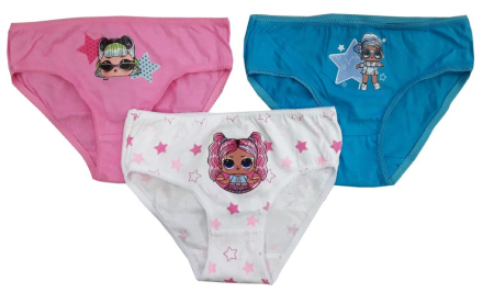 Set 3 chiloti bumbac pentru fete, LOL SURPRISE [1]