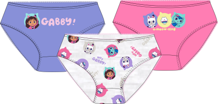 Lenjerie intima copii - Set 3 chiloti fete Gabby's Dollhouse