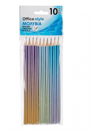 Creioane si ascutitori - Set 10 creioane HB Ombre Metalizate