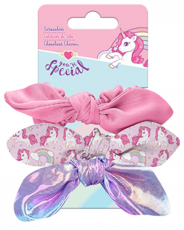 Set 3 elastice de par cu funda, Unicorn [1]