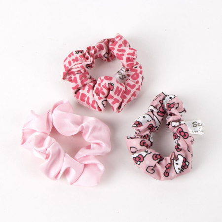 Set 3 elastice textil de par, Hello Kitty [1]