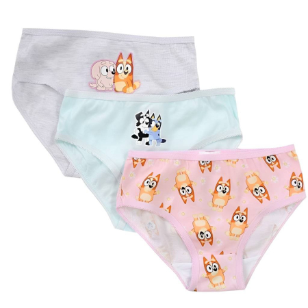 Lenjerie intima copii - Set 3 perechi chiloti bumbac pentru fete, Bluey si Bingo