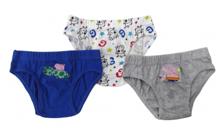 Lenjerie intima copii - Set 3 perechi chiloti bumbac, Peppa Pig-George