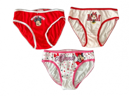 Set 3 perechi chiloti din bumbac, Minnie Mouse MM [1]