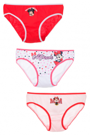 Lenjerie intima copii - Set 3 perechi chiloti din bumbac, Minnie Mouse MM