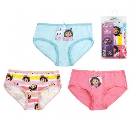Lenjerie intima copii - Set 3 perechi chiloti din bumbac Gabby's Dollhouse