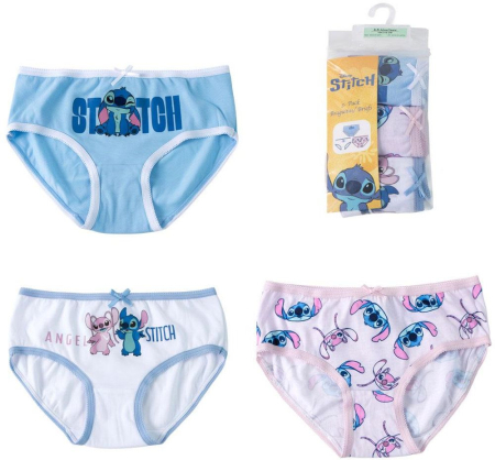 Lenjerie intima fete - Set chiloți din bumbac pentru fete cu Lilo & Stitch