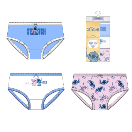 Imbracaminte si incaltaminte copii - Set 3 perechi chiloti din bumbac Lilo & Stitch