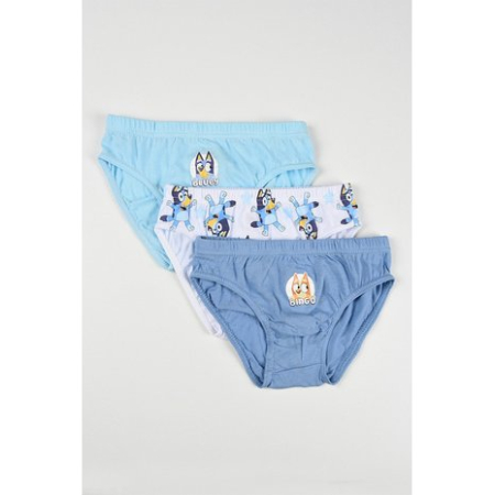 Lenjerie intima copii - Set 3 perechi chiloti pentru baieti din bumbac organic, Bluey si Bingo