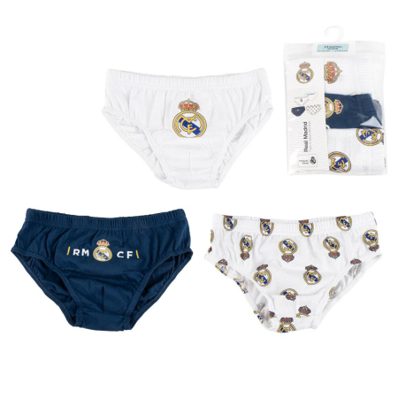 Imbracaminte si incaltaminte copii - Set 3 perechi chiloti din bumbac Real Madrid