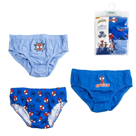 Lenjerie intima copii - Set 3 perechi chiloti din bumbac Spidey