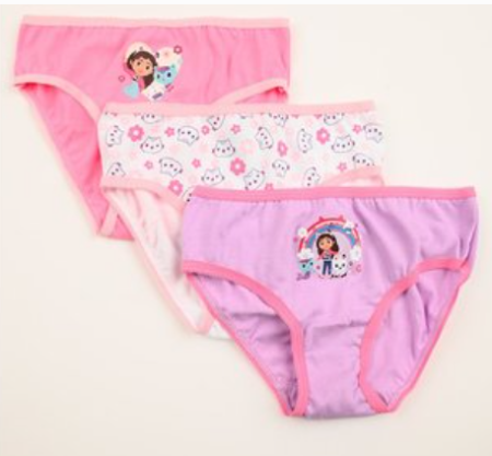 Lenjerie intima copii - Set 3 perechi chiloti din bumbac Gabby's Dollhouse