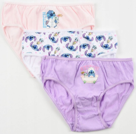 Lenjerie intima copii - Set 3 perechi chiloti pentru fete din bumbac Lilo & Stitch