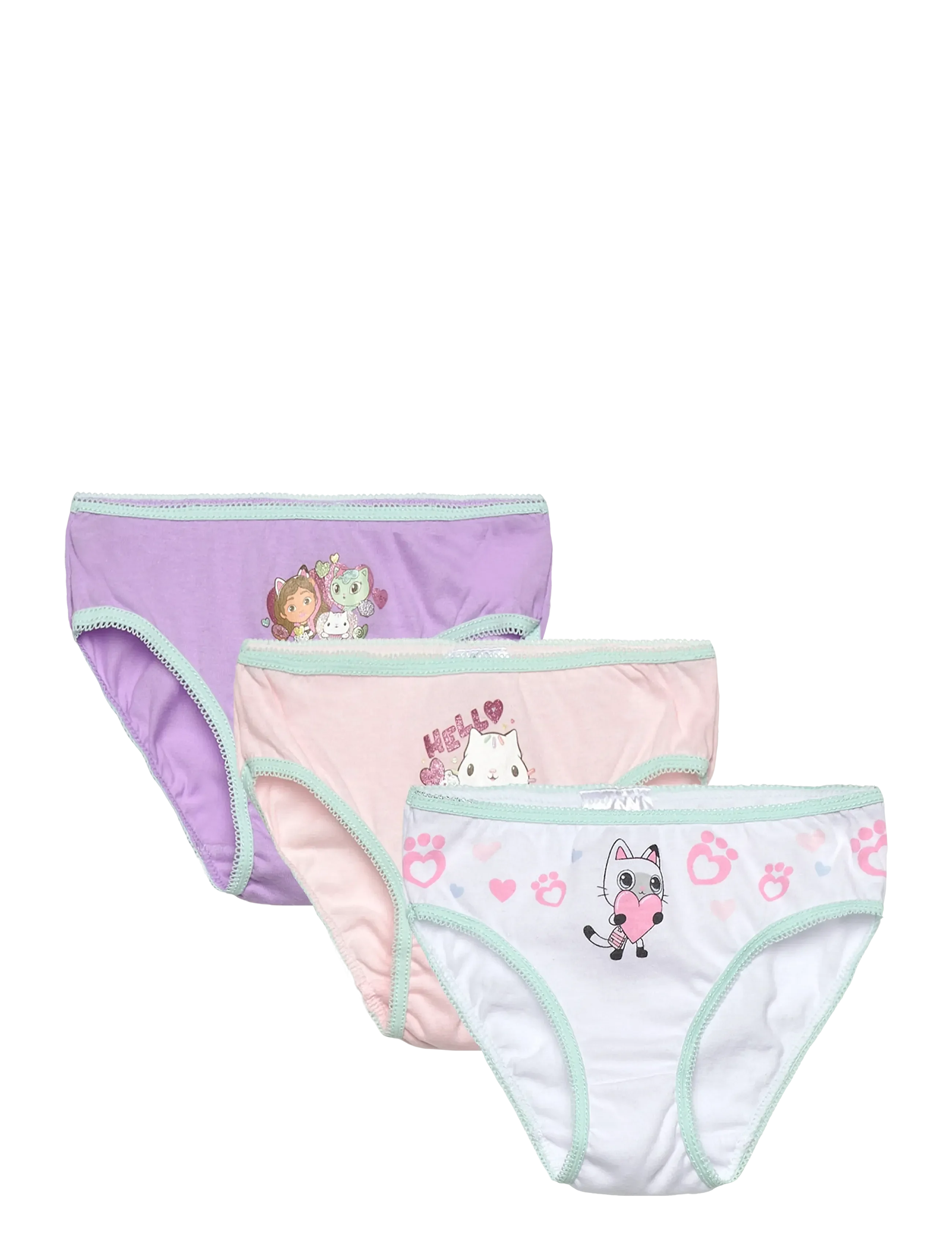 Lenjerie intima copii - Set 3 perechi chiloti pentru fete din bumbac Gabby's Dollhouse