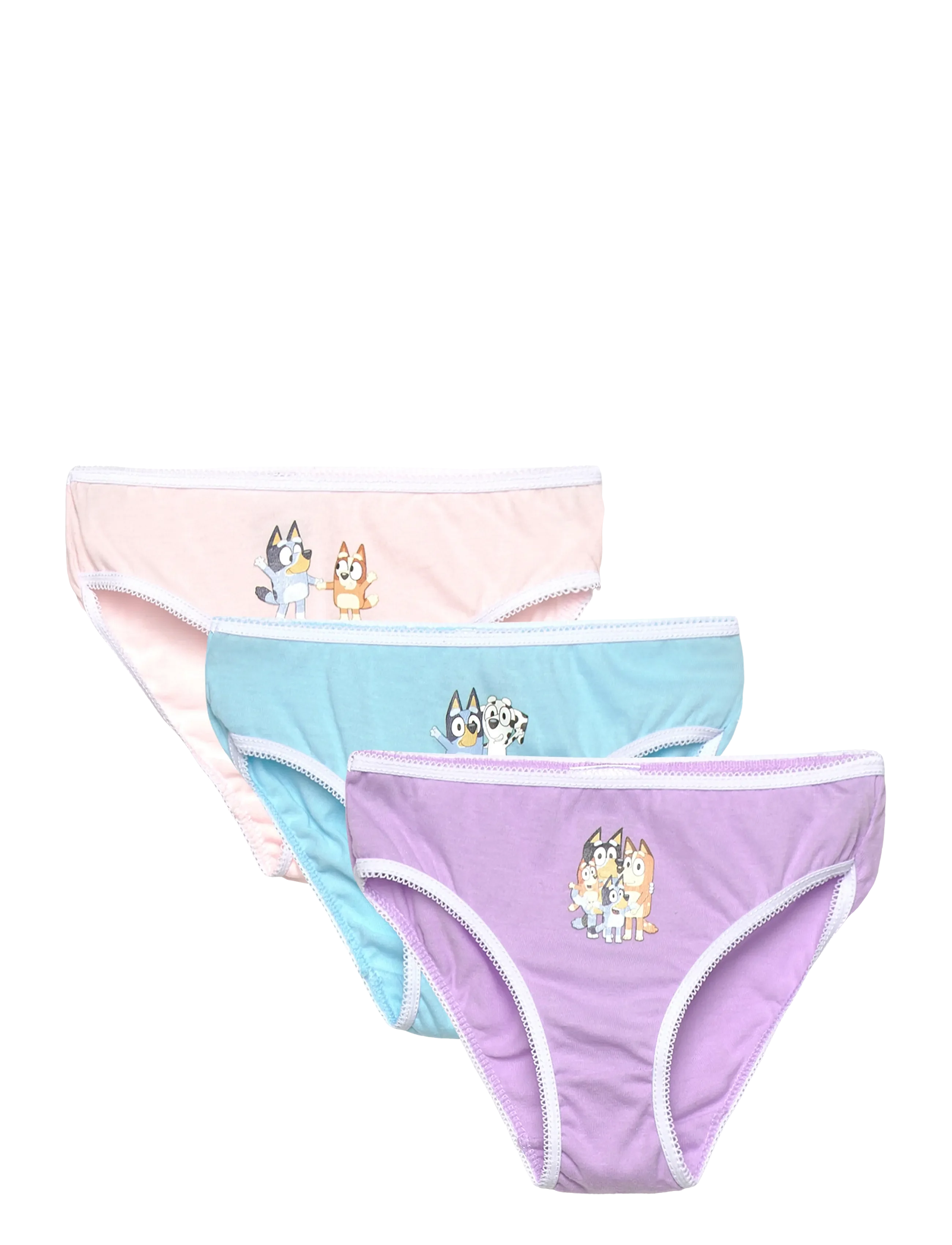 Lenjerie intima copii - Set 3 perechi chiloti pentru fete din bumbac organic, Bluey si Bingo