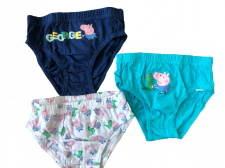 Lenjerie intima copii - Set 3 perechi chiloti Peppa Pig-George