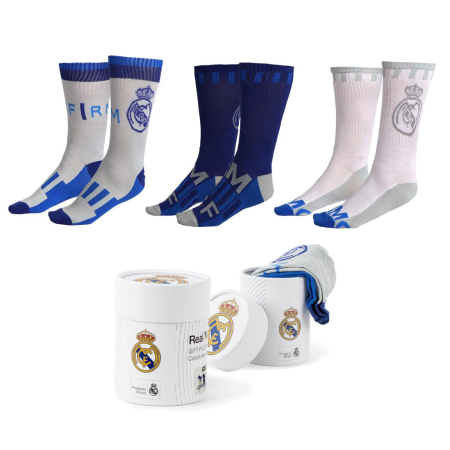 Fotbal - Set 3 perechi de șosete cu design Real Madrid