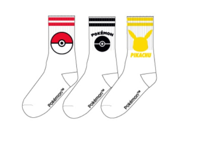 Sosete si dresuri copii - Set 3 perechi sosete tenis Pokemon