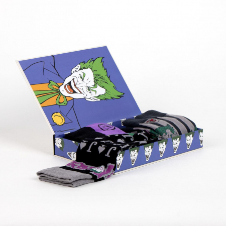 Sosete barbati - Set 3 perechi sosete groase in cutie cadou, Batman Joker