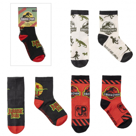 Sosete si dresuri copii - Set 3 perechi sosete Jurassic World
