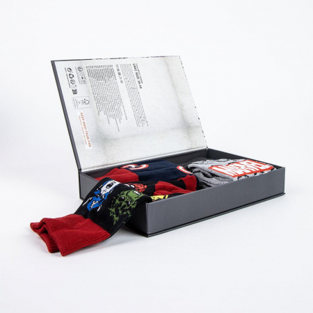 Set 3 perechi sosete lungi in cutie cadou, Marvel Avengers [5]