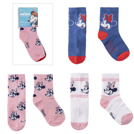 Imbracaminte si incaltaminte copii - Set 3 perechi sosete Minnie Mouse Disney