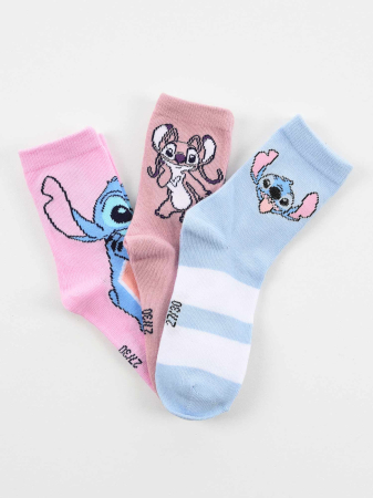 Imbracaminte si incaltaminte copii - Set 3 perechi sosete sport pentru copii Lilo & Stitch