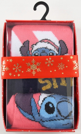 Set cadou 3 perechi sosete Craciun Lilo & Stitch [1]