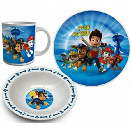 Set mic dejun 3 piese ceramica Paw Patrol boy [0]