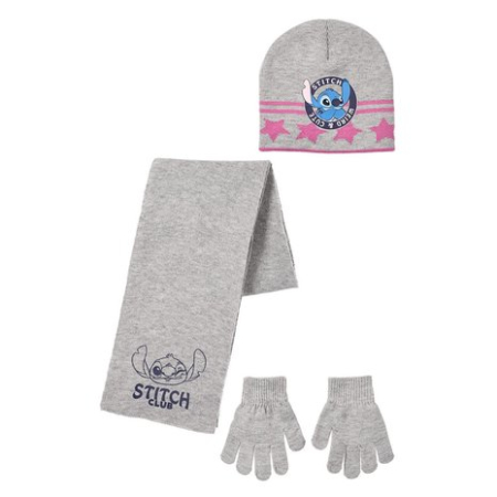 Accesorii imbracaminte copii - Set 3 piese pentru baieti, caciula, fular si manusi Lilo & Stitch