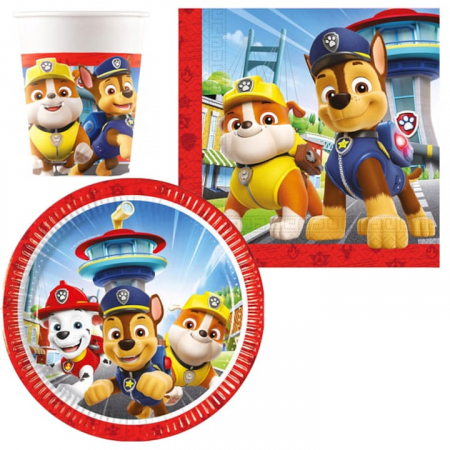 Vesela pentru petrecere - Set 36 accesorii pentru petrecerea copiilor Paw Patrol  - Rescue Heroes