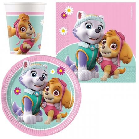 Vesela pentru petrecere - Set 36 accesorii pentru petrecerea copiilor Paw Patrol Skye And Everest