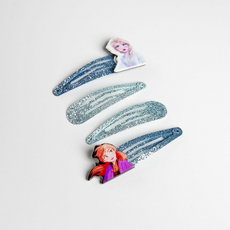 Cadouri si accesorii diverse - Set 4 agrafe cu sclipici Frozen Disney