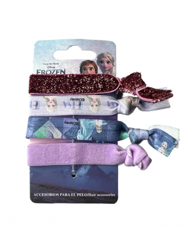 Cadouri si accesorii diverse - Set 4 elastice de par Frozen, Anna si Elsa