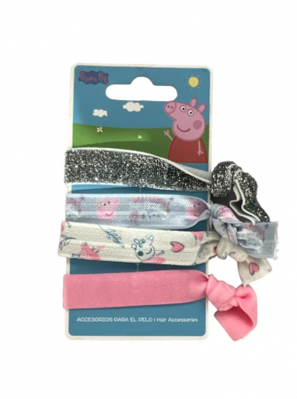 Accesorii par - Set 4 elastice de par Peppa Pig