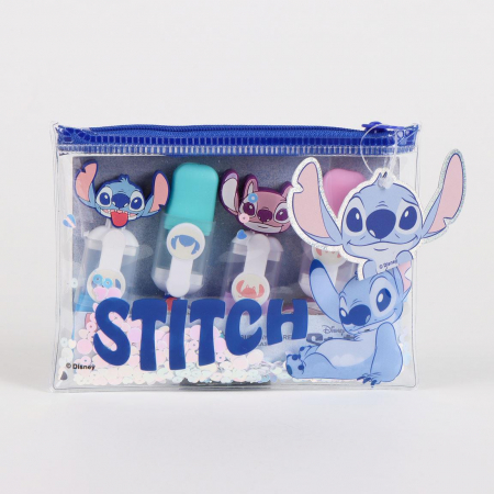 Jocuri si jucarii - Set 4 evidentiatoare Lilo & Stitch cu penar
