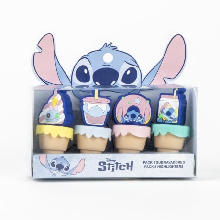 Jocuri si jucarii - Set 4 evidentiatoare Lilo & Stitch forma inghetata