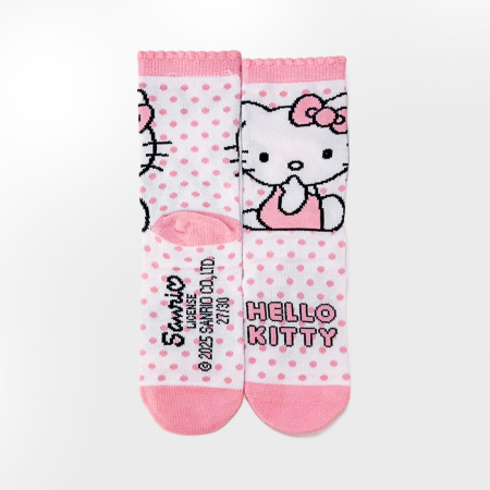 Set 4 perechi sosete groase intr-o pusculita cadou, Hello Kitty [2]