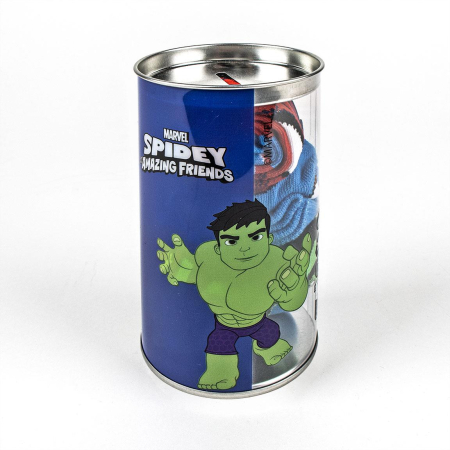 Set 4 perechi sosete groase intr-o pusculita cadou, Marvel Spidey Amazing Friends [2]