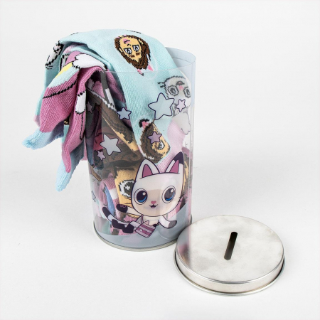 Imbracaminte si incaltaminte copii - Set 4 perechi sosete groase si Pusculita, Gabby's Dollhouse
