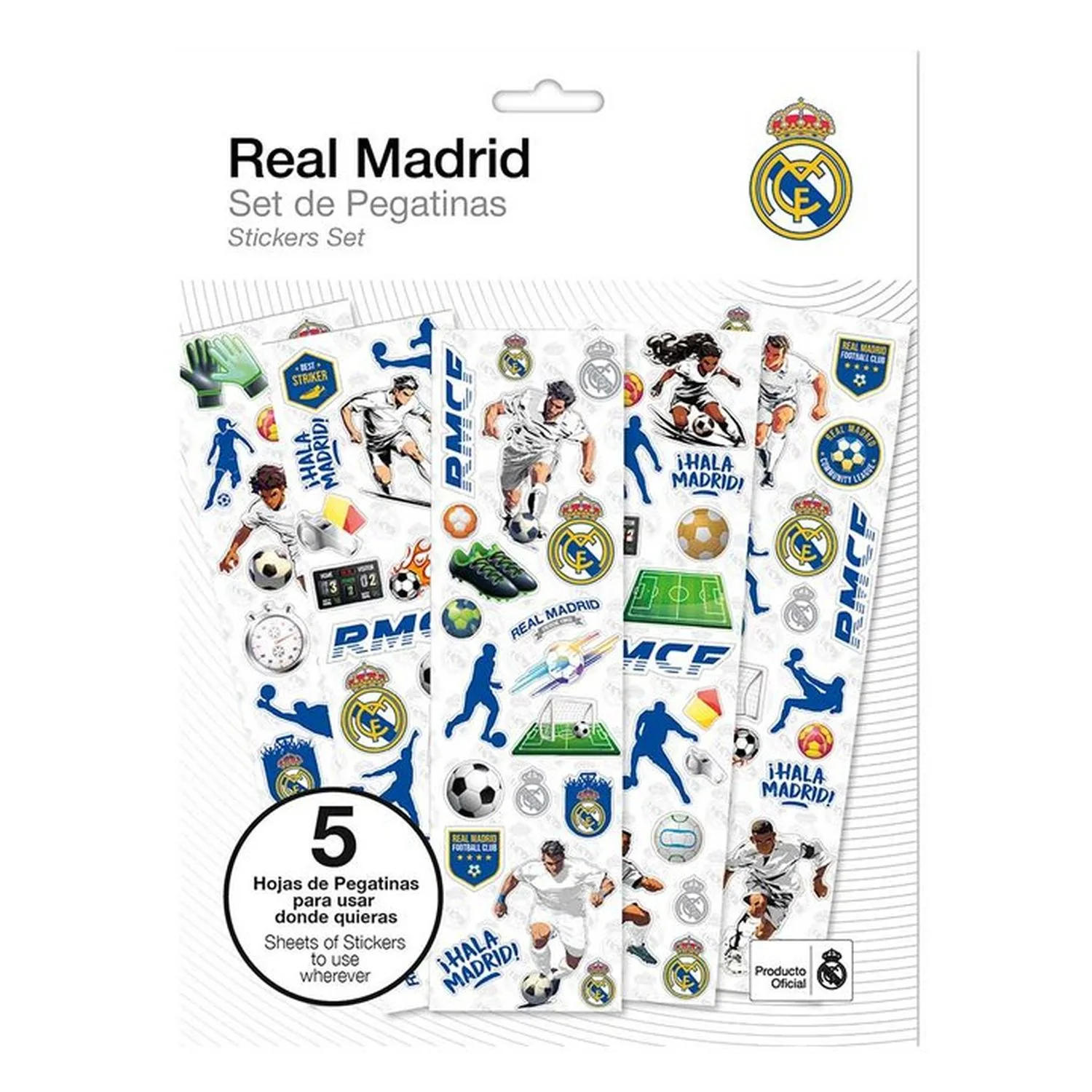 Joaca si timp liber - Set 5 foi stickere Real Madrid