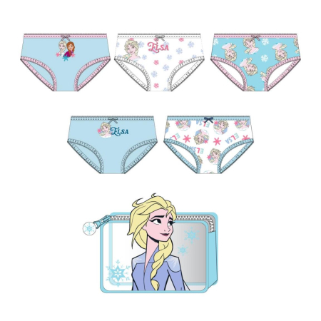Imbracaminte si incaltaminte copii - Set 5 perechi chiloti din bumbac Frozen Disney