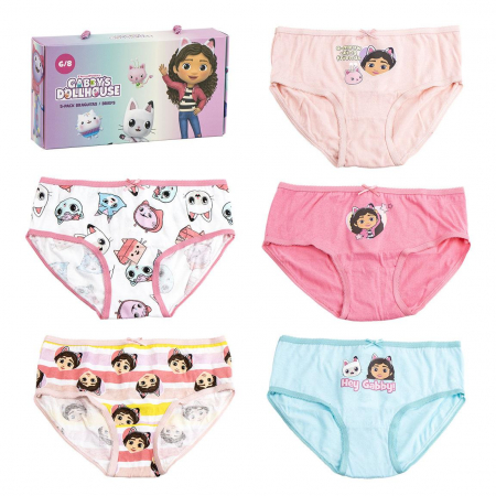 Imbracaminte si incaltaminte copii - Set 5 perechi chiloti din bumbac Gabby's Dollhouse
