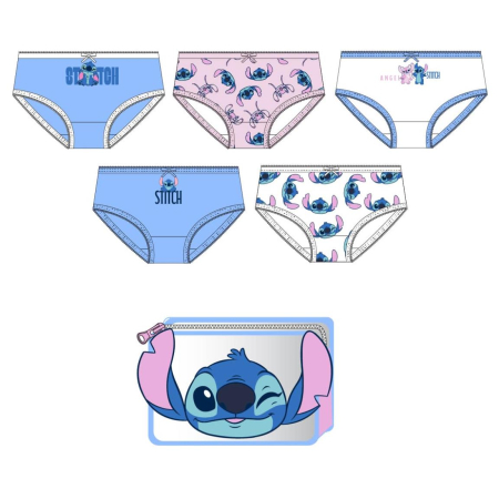 Imbracaminte si incaltaminte copii - Set 5 perechi chiloti din bumbac Lilo & Stitch
