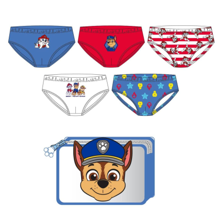 Imbracaminte si incaltaminte copii - Set 5 perechi chiloti din bumbac pentru baieti, Paw Patrol