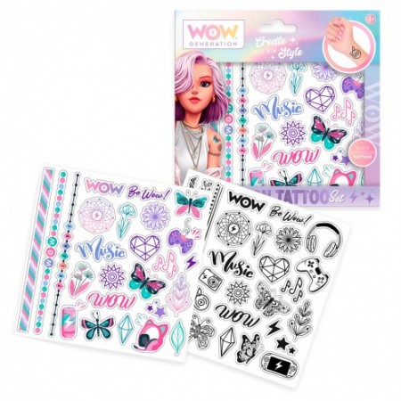 Cadouri si accesorii diverse - Set 50 tatuaje copii Wow Generation, 17x18x0.2 cm