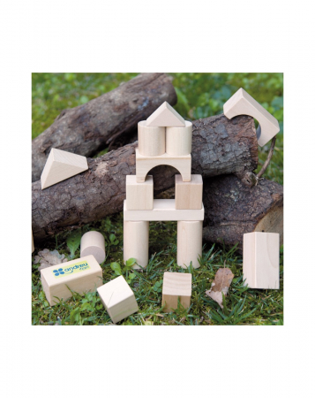 Set pentru construit, 50 piese lemn natur [4]